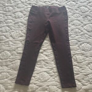 LOFT Burgundy Leggings Stylish Slim Fit